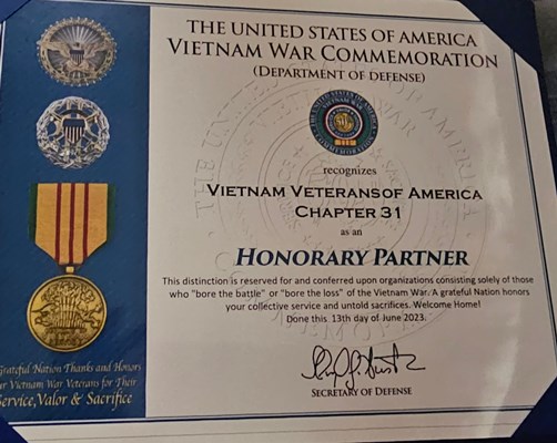 Ceremony for MI VVA Chapter 31 by the Muskegon Chapter, NSDAR
